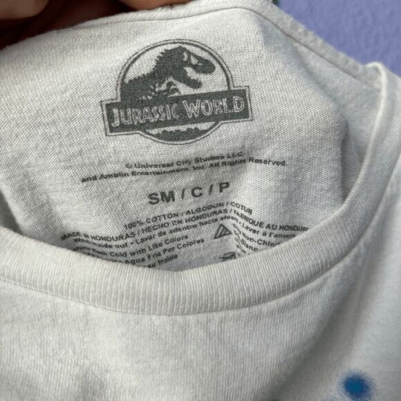 Women's Jurassic Park Logo Tie Dye Tops Short Sleeve Tee Shirt Small 100% Cotton - Picture 6 of 6